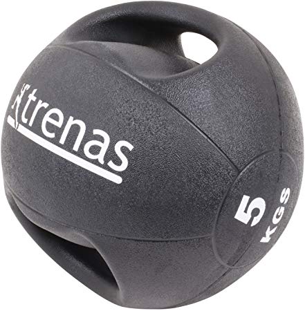 TRENAS Professional Double Handle Medicine Ball PRO - 3 kg - 4 kg - 5 kg - 6 kg - 7 kg - 8 kg - 9 kg - 10 kg