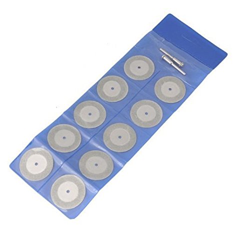 Revesun 10 Pcs Diamond Cutting Discs Drill Bit For Rotary Tool Dremel Stone Blade 30mm