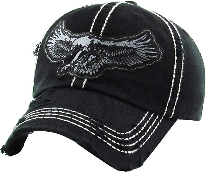 KBETHOS Eagle and Free Spirit Distressed Baseball Cap Dad Hat Adjustable Unisex Fashion