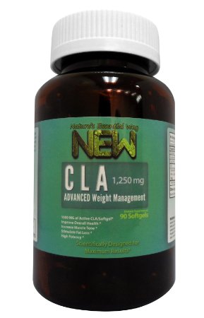 Pure CLA 1250 Supplement - Super Hi-Potency Softgels - GMO-Free - Try it 100 Risk Free 90 Softgels