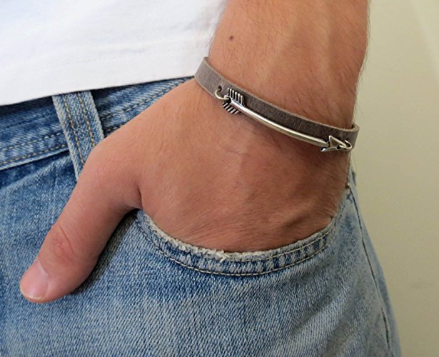 Men's Bracelet - Men's Cuff Bracelet - Men's Arrow Bracelet - Men's Leather Bracelet - Men's Jewelry - Guys Jewelry - Guys Bracelet - Jewelry For Men - Bracelets For Men - Male Jewelry