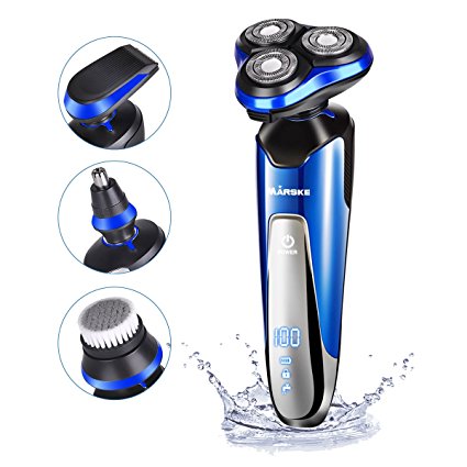 Electric Razor Shaver for Men 4D Floating Cutter Rechargeable 4 in 1 Rotary Shaving Machine Beard Nose Hair Face Trimmer Cordless Waterproof Wet and Dry Grooming Set by HOMEASY