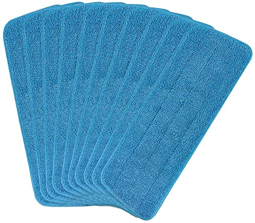10 Pack Microfiber Spray Mop Replacement Heads for Wet Dry Mops Floor Cleaning, Spin Mops Replacement Pads Compatible with Bona Floor Care System