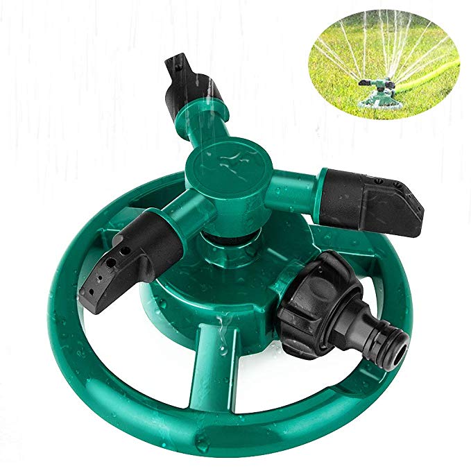 Coquimbo Garden Sprinkler Automatic Garden Water Sprinklers 360° Rotating Lawn Sprinkler for Lawns Irrigation, Plant Watering and Kids Play (Round)