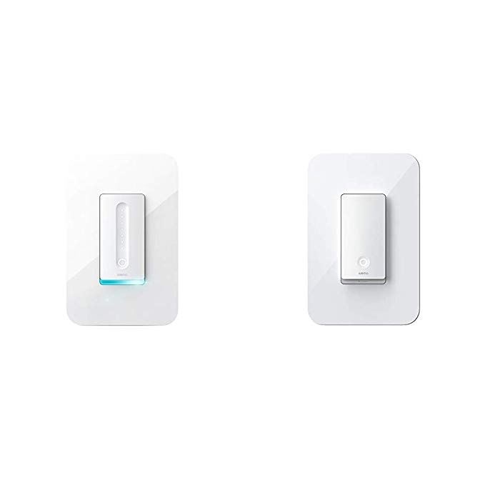 WeMo Dimmer WiFi Light Switch (F7C059) & Wi-Fi Light Switch, 3-Way - Control Lighting from Anywhere Works with Alexa, Google Assistant and Apple HomeKit (WLS0403)