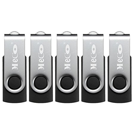 MECO 5Pcs 4GB USB 3.0 Flash Drive Memory Stick Fold Storage Thumb Stick Pen Swivel Design