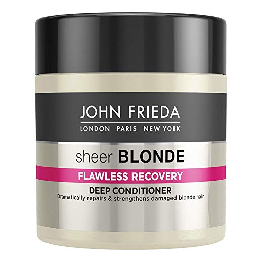 John Frieda Sheer Blonde Flawless Recovery Deep Conditioner Treatment for Dry and Damaged Blonde Hair, 150 ml