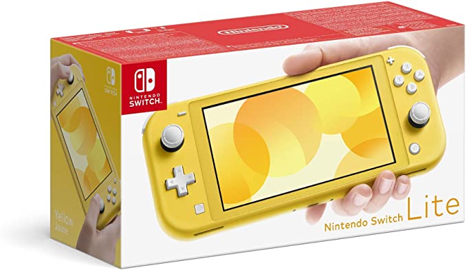 Nintendo Switch Lite Console 32GB System, Built in Control Pad, Yellow - UK Version