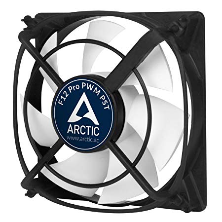 ARCTIC F12 Pro PWM PST - 120 mm PWM PST Case Fan | Vibration-Absorbing | PST-Port (PWM Sharing Technology) | ideal for Parallel Circuits of Fans
