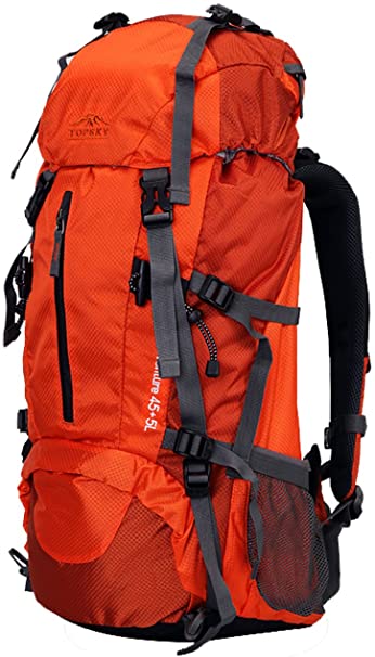 Topsky Sports Waterproof Internal Frame Backpack Unisex 40L 50L 60L Trekking Travel Daypacks with Rain Cover