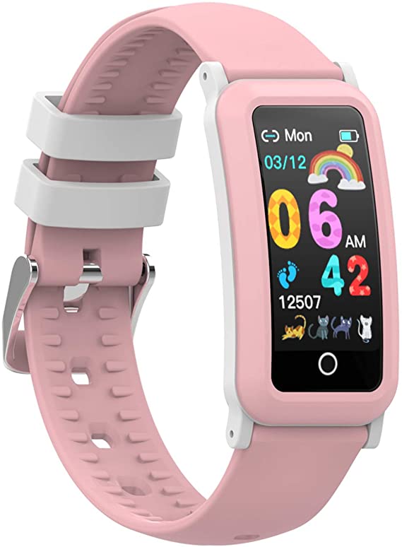 BingoFit Kids Fitness Tracker with Blood Pressure, Heart Rate Monitor Activity Tracker for Girls Boys Teens, Sleep Step Monitor, Fitness Watches with Alarm Clock and Blood Oxygen, Great Kids Gift