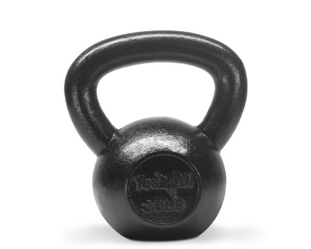 Yes4All Solid Cast Iron Kettlebell for Full Body Workout, Weight Loss and Strength Training
