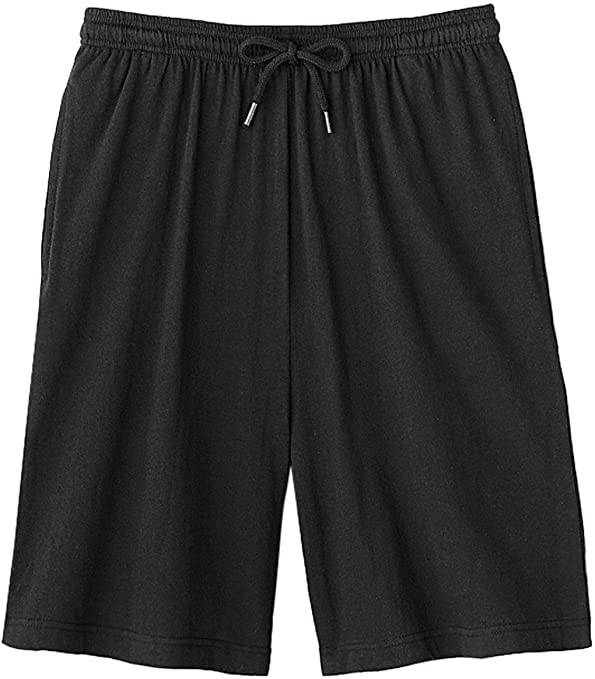 Plus Size Knit Shorts | Women?s Essential Cotton Shorts Available in Missy and Plus, Color Black, Size Extra Large, Black, Size Extra Large