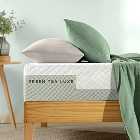 ZINUS Green Tea Matelas luxueux en mousse mémoire de forme | Matelas réglable composé de 7 zones | 90 x 190 cm | Hauteur de 25 cm | Matelas dans une boîte | OEKO-TEX, Blanc