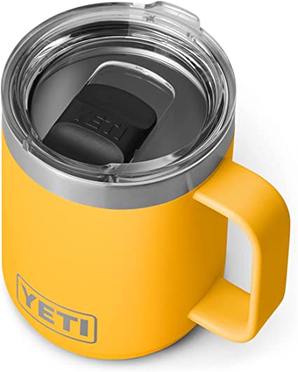 YETI Rambler 10 oz Stackable Mug, Vacuum Insulated, Stainless Steel with MagSlider Lid, Alpine Yellow