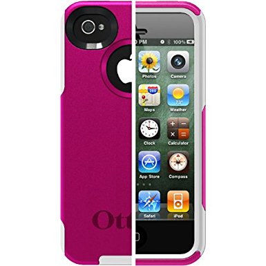 OtterBox Commuter Series Case for iPhone 4/4S  - Retail Packaging - Hot Pink/White