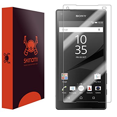 Sony Xperia Z5 Compact Screen Protector, Skinomi TechSkin Full Coverage Screen Protector for Sony Xperia Z5 Compact Clear HD Anti-Bubble Film