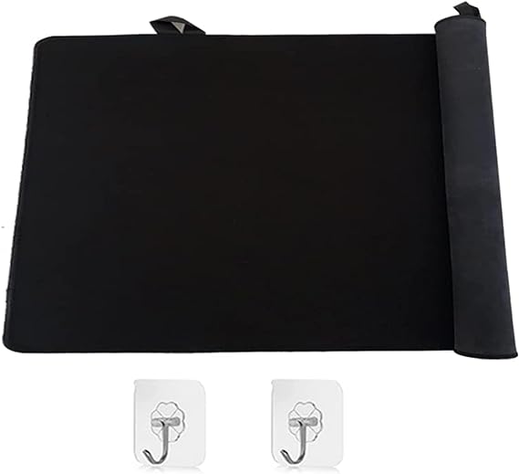 Tapis pour Plaques à Induction 61,5x53cm, Couvre Plaque, Couverture de Table de Cuisson Électrique, Tapis de Protection pour Poêle en Verre avec Revêtement Antidérapant