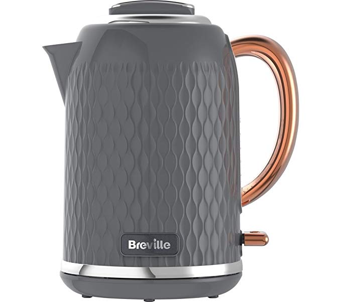 Breville Curve Jug Kettle, 3000 W, 1.7 Litres (Grey & Rose Gold)