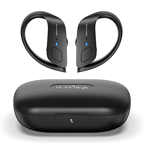 HolyHigh Wireless Headphones Sports Bluetooth 5.0 Earphones IPX5 Waterproof 30H Play Time in Ear Stereo Sound Wireless Earbuds with Charging Case Micro for Running Sport Gym for iOS Android