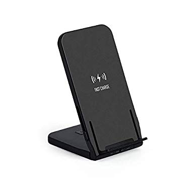 Fast Wireless Charger,Phone stand with wireless charger Qi Wireless Charging Stand for iPhone Xs Max/XR/Xs/X, Huawei P30 Pro, AirPods, Google Pixel 3, 10W Fast-Charging for Samsung Galaxy S10/S10 Plus/S10e/S9/S9 Plus (No AC Adapter) (balck)