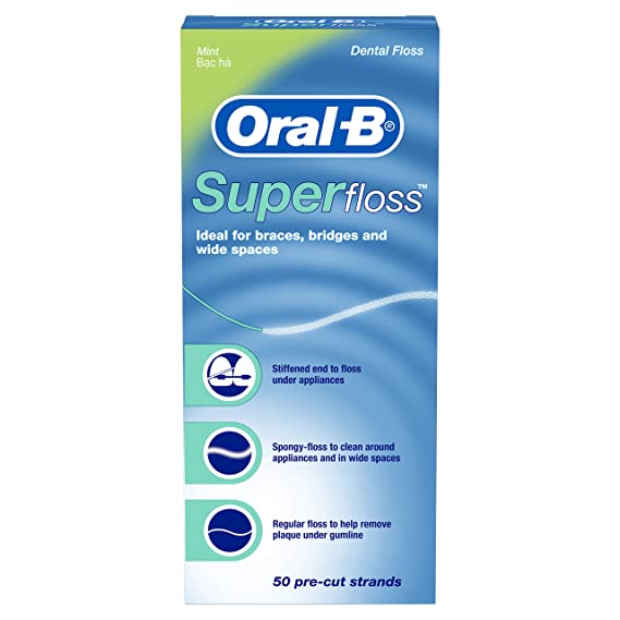 Oral B Super Floss, Dental Floss, Original (50-Count)