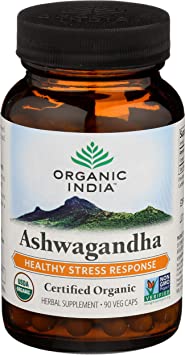 Organic India, Ashwagandha Organic, 90 Veg Capsules