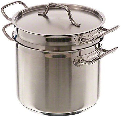 Update International (SDB-12) 12 Qt Induction Ready Stainless Steel Double Boiler w/Cover