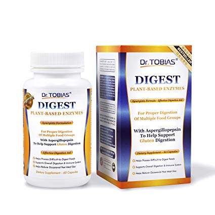 Digestive System Enzymes - Plant-based - For Proper Digestion of Multiple Foodgroups - Supports Gluten Digestion