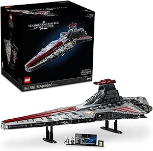 LEGO Star Wars Venator-Class Republic Attack Cruiser, Ultimate May The 4th Collectibles, Series Building Set with Captain Rex Minifigure, Star Wars Fan Gift, Stress Relief Clone Wars Activity, 75367