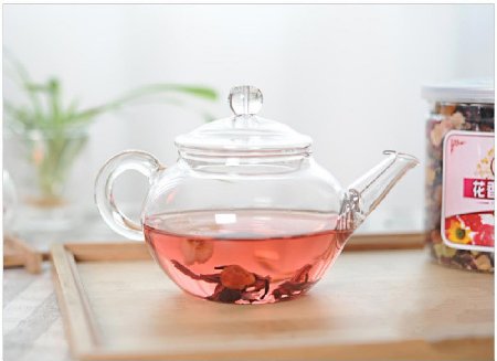 Yeme Small Glass Teapot Heat Resistant 8.8-ounce or 250ml  (015)