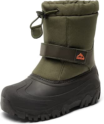 NORTIV 8 Kids Snow Boots Boy's Girl's Waterproof Cold Weather Classic Booties Hiking Outdoor Shoes (Little Kids/Big Kids)