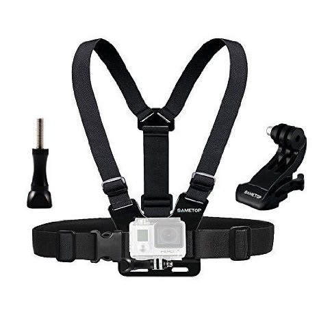 Best POV Chest Harness Sametop Adjustable Chest Mount Harness for Gopro HD Hero4 Hero3 Hero3 Hero2 Hero Camera Suitable for Mountain BikingSkiingSnowboarding and Other Outdoor Sports