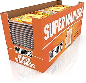 HotHands Body & Hand Super Warmers - Long Lasting Safe Natural Odorless Air Activated Warmers - Up to 18 Hours of Heat - 54 Individual Warmers