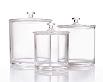 Beautiii Premium Quality Clear Acrylic Apothecary Jars | Set of 3