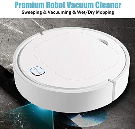 Robot Vacuum Cleaner,Free Move Technology,1200Pa Strong Suction & Anti-Collision Sensor,Sweeping & Vacuuming & Wet/Dry Mopping for Floor and Tile -Perfect Thanksgiving & Christmas Gift(2019New)