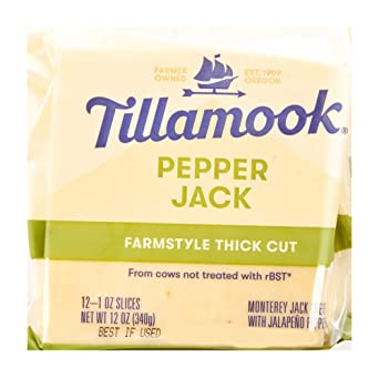 Tillamook, Pepper Jack Cheese Slices, 12 oz