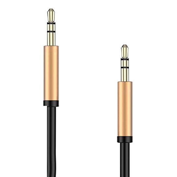 Aux Cable, Audio cable, Stereo Jack Cable By DN-Alive® Stereo 3.5mm Premium Auxiliary Audio Cord 1 Meter - Male to Male Gold Plated Cable for Apple iPhone, iPod, iPad, Samsung, LG, HTC, Motorola, Sony Android Smartphones & Tablets, Microsoft Nokia Lumia Phones, Fire Smartphones & MP3 Players