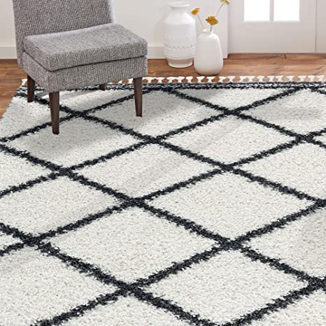 Home Dynamix Onyx Fiore Area Rug, 7'8"x10'1" Rectangle, Ivory, Ivory-Dark Gray