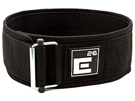 Weight Lifting Belt with Self-Locking Buckle by Element 26 | Best for Powerlifting, Crossfit, Bodybuilding, Squats, and Olympic Lifting | For Men and Women | Designed by a Doctor of Physical Therapy