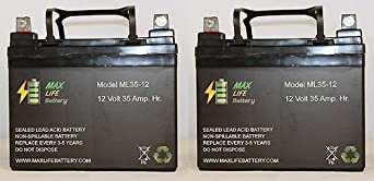 Mighty Max Battery ML35-12 - 12 Volt 35 AH SLA Battery - Pack of 2 Brand Product