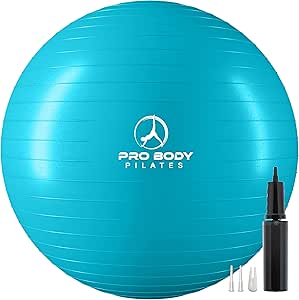 ProBody Pilates Ball Exercise Ball, Yoga Ball Chair, Multiple Sizes Stability Ball Chair, Gym Grade Birthing Ball for Pregnancy, Fitness, Balance, Workout and Physical Therapy Ball