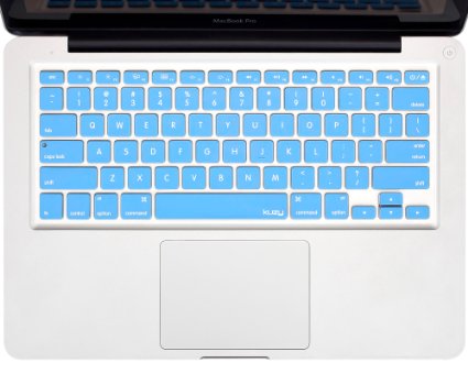 Kuzy - SKY BLUE Keyboard Cover Silicone Skin for MacBook Pro 13" 15" 17" (with or w/out Retina Display) iMac and MacBook Air 13" - Sky Blue