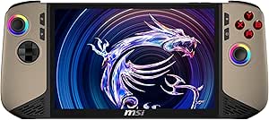 MSI Claw PC Gaming Handheld: Intel Ultra 7-258V, 8" FHD 120Hz Display, 32GB LPDDR5, 1TB NVMe SSD, MicroSD Card Reader, Thunderbolt 4, Win 11 Home: Black 8 AI  A2VM-001US