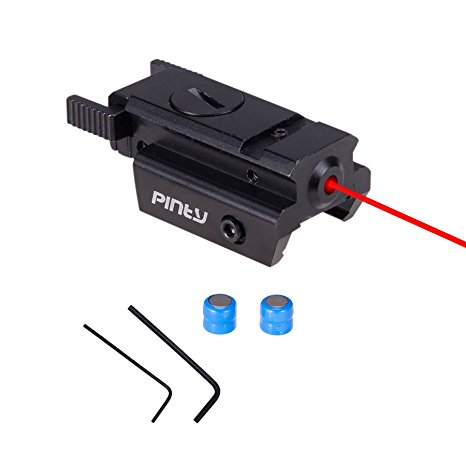 Pinty Rail Mount Low Profile with Red Dot Sight for Pistols Picatinny Style Laser