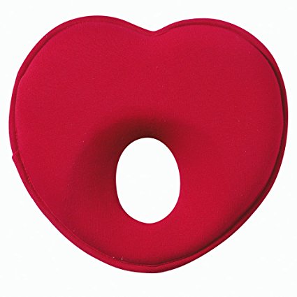 Babymoov Lovenest – Patented Pillow For Baby and Infant Head Support & Flat Head Syndrome Prevention (Red)