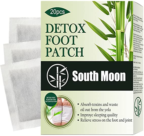 Dêtox Foot Pads, Foot Care Pads, Anti-Stress Relief Foot Pads, Pain Relief & Better Sleep, Bamboo Vinegar Natural Cleansing Foot Dêtox Pads with Adhesive Sheet (20 PCs)