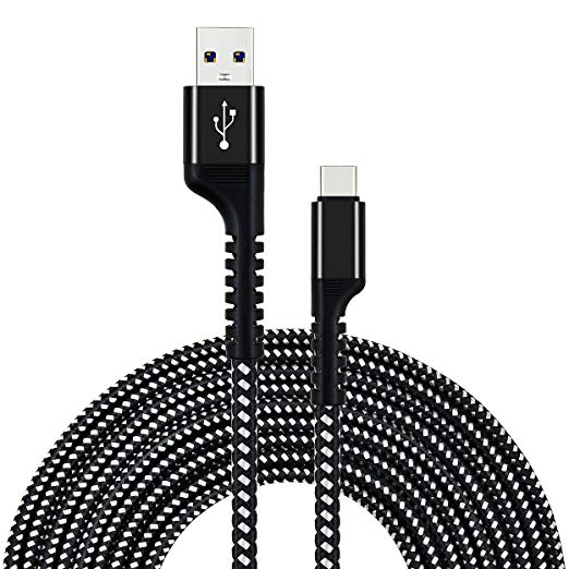 Type C USB Cable, UNISAME 10Ft Heavy Duty Nylon Braided Reversible USB C 3.0 Fast Charging Data Cable for Galaxy S9 S9  S8 S8  Note 8, Googleg Pixel 2 XL, LG G6 G5 V20 Nexus 6P 5X Oneplus 3 5T