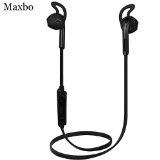 MAXBO Bluetooth Headphones V41 Wireless Bluetooth Stereo Sport Headset In-Ear Earphones with Microphone for Apple Samsung HTC LG Sony Bluetooth Cell PhonesDevices Black