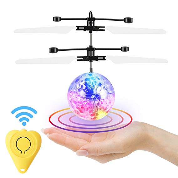 GEEKERA Flying Ball, Remote Control Helicopter Mini Drone Magic RC Kids Toys with Flashing LED Lights for Boys Girls Teenagers Birthday Xmas Children's Day